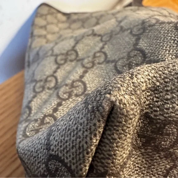 324. Gucci Black & Gray Coated Canvas Tote - Picture 5 of 15